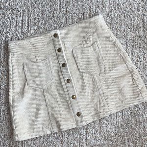 She and Sky Corduroy Button Up Skirt Size Small
